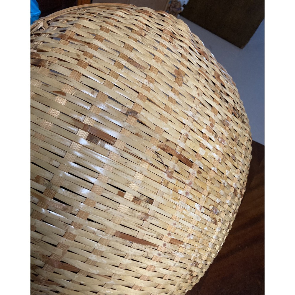 Beautiful Large Sieve Woven Split Bamboo Basket Tray Southeastern ASIA - Picture 13 of 16